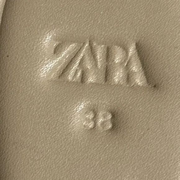 Zara Sandals 38 Beige Sand Nude Suede Platform Clog Shoes Faux Wood Chunky Heels - Picture 12 of 14